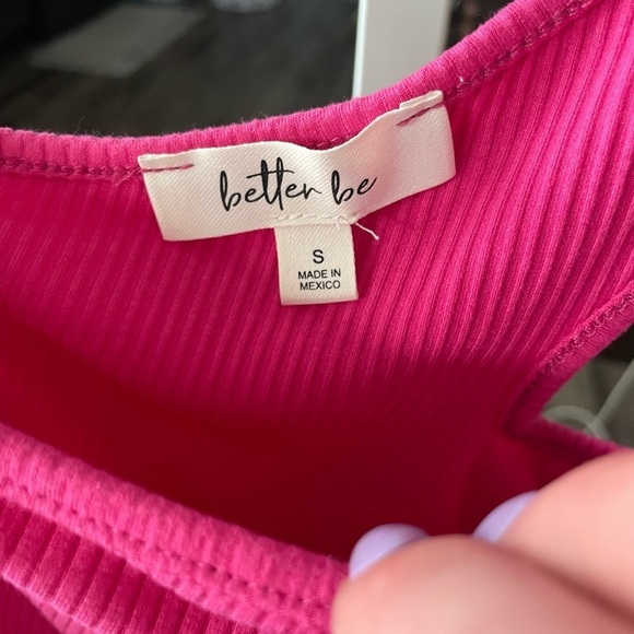 Better Be One Shoulder Bodysuit Women’s Small cutout Rhinestone straps ribbed - Picture 8 of 10